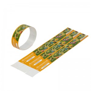 Pulseira RFID descartável de papel PP Mifare 1k, NTAG213