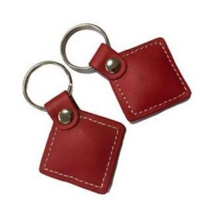 Chaveiro de couro RFID para controle de acesso